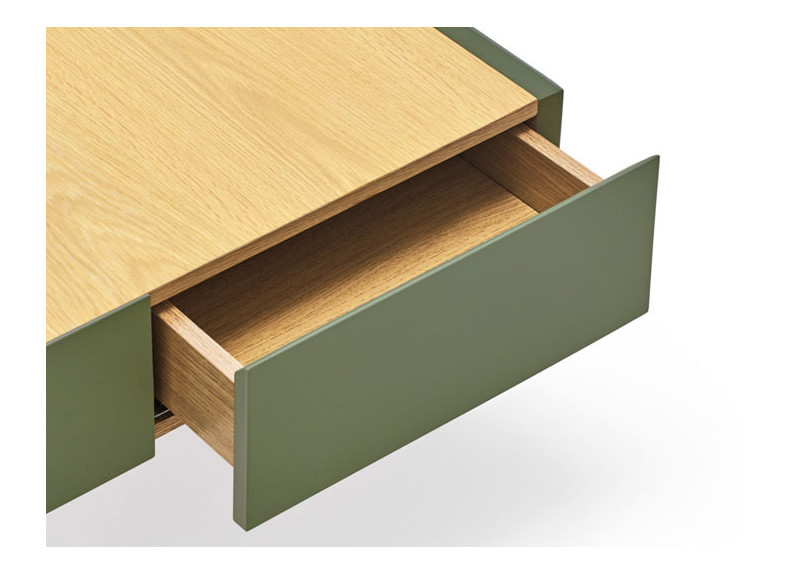 Mesa de Centro de madera con patas metálicas