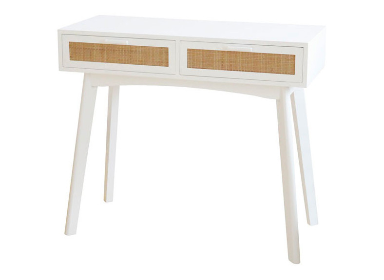 Escritorio de madera en color blanco