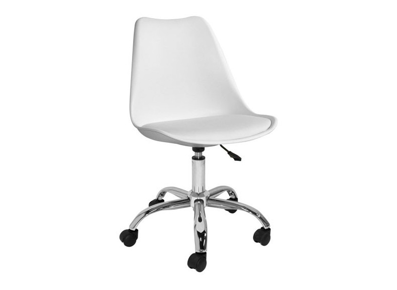Silla de oficina de polipropileno color blanco