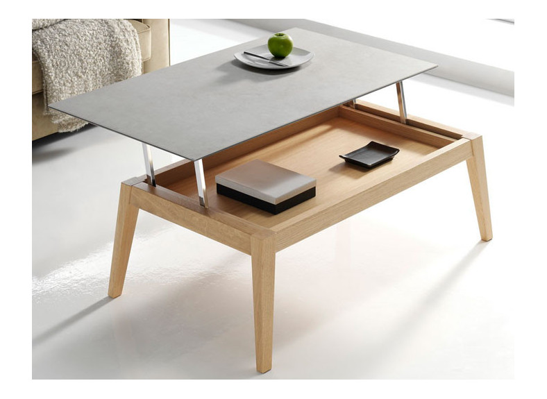 Mesa de centro de madera de haya