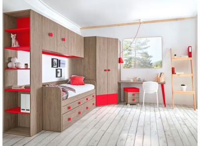 Dormitorio Juvenil 64 en Muebles Intermobel