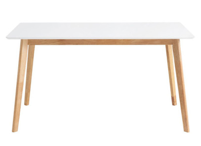 Mesa de estilo nórdico fija con tapa rectangular