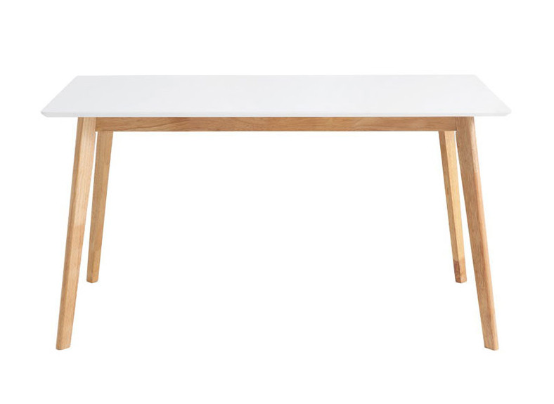 Mesa de estilo nórdico fija con tapa rectangular