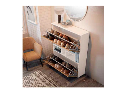 Zapatero moderno con estantería en Muebles Valencia