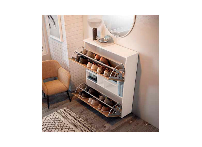 Zapatero moderno con puertas abatibles en Muebles Valencia