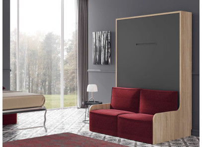Cama abatible vertical con sofa