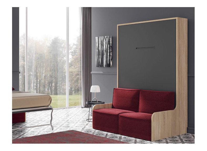 cama abatible vertical con sofa