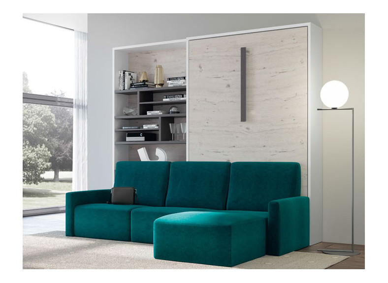 sofá con estantería salón