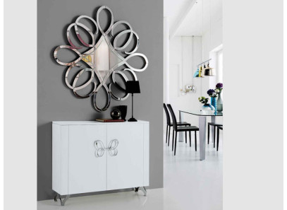 recibidor con espejo flor en valencia
