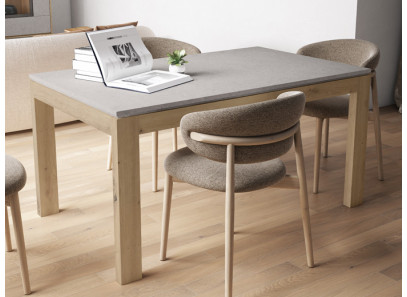 Mesa fija de madera para salón o comedor en Muebles Intermobel Valencia