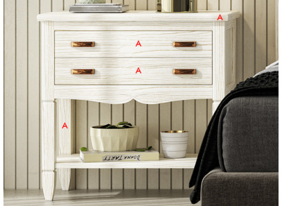 Mesita alta con dos cajones