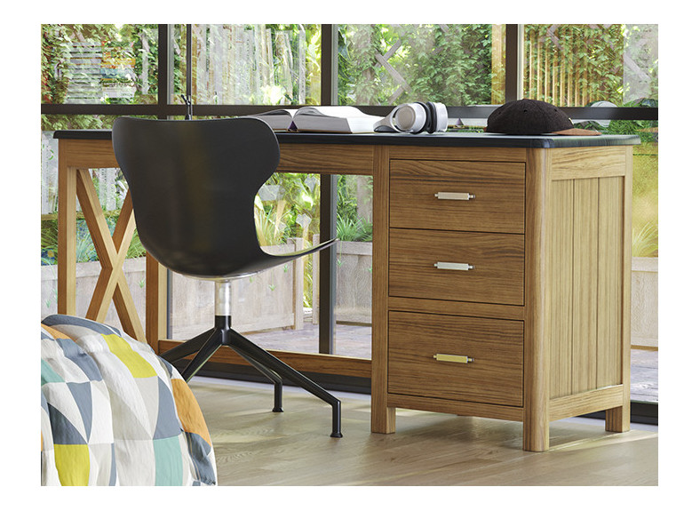 Escritorio rústico con cajonera