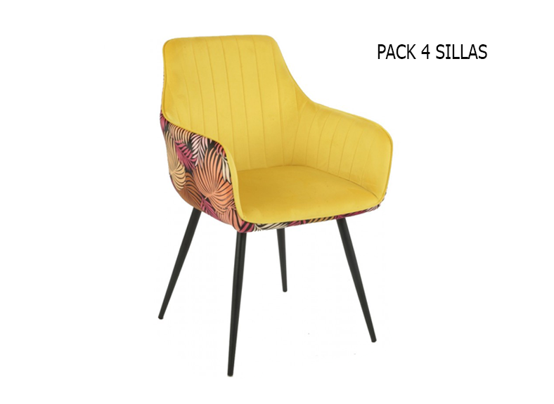 Silla terciopelo amarillo Silla terciopelo amarillo