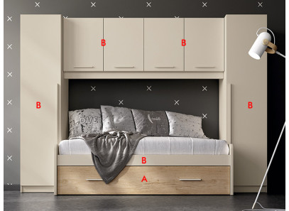 Cama juvenil moderna