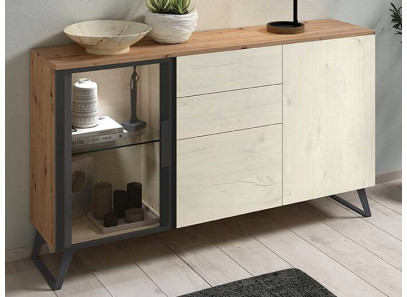 Aparador moderno de madera y metal