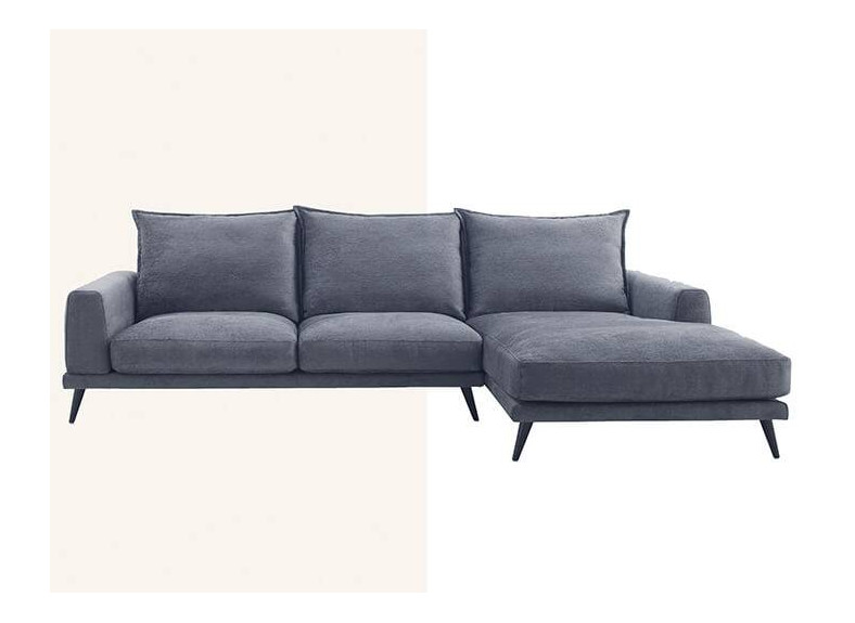 Chaiselongue barato tapizado en gris oscuro