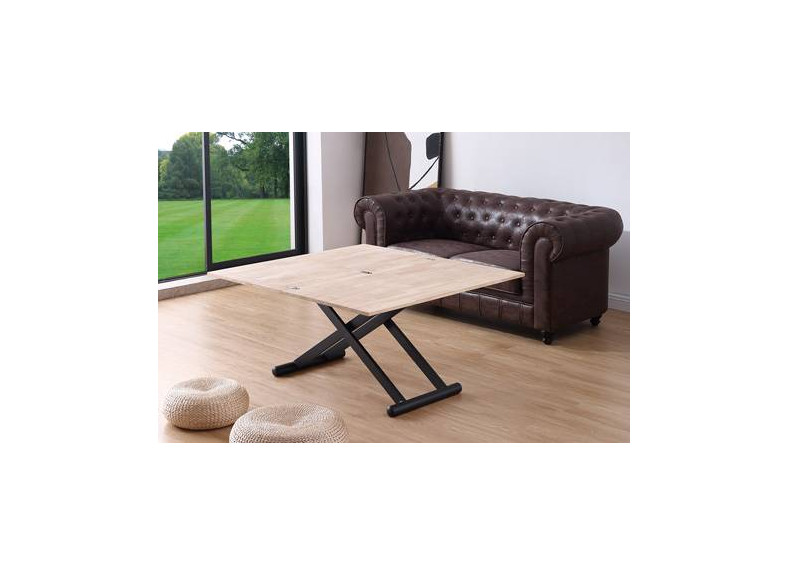 Mesa de centro convertible a mesa de comedor