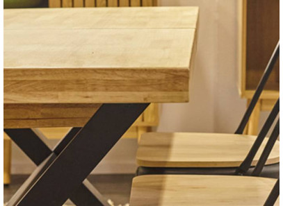 mesa comedor con patas metalicas