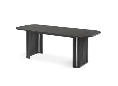 mesa de roble color negro