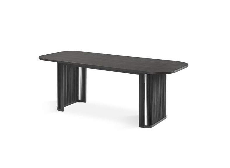 mesa de roble color negro