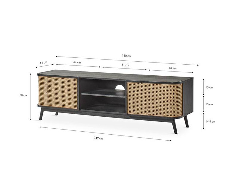 mueble tv con hueco
