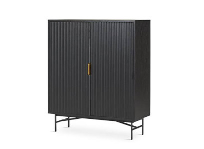 Aparador Alto negro para salón Belisa
