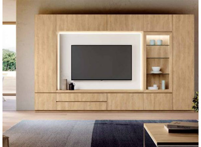 salon roble en tienda de muebles en Valencia
