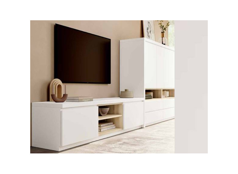 mueble tv blanco