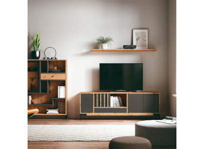 mueble de salón color antracita