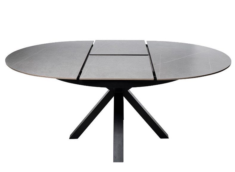 Mesa de comedor redonda extensible porcelanica