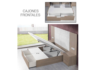 Canapé tapizado con cajones frontales barato