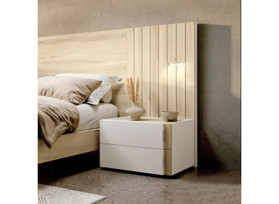 Composición de dormitorio con cabezal con luz en Valencia