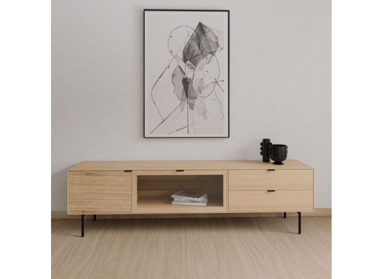 Mueble de tv con entrega rápida moderno de madera en Valencia Mueble de tv con entrega rápida moderno de madera en Valencia