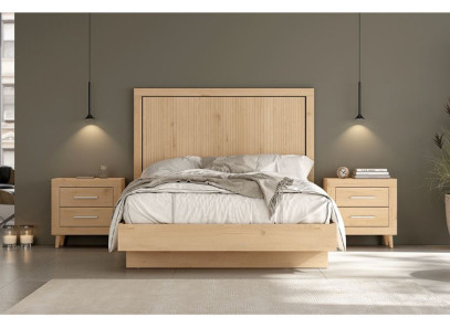 Composición de dormitorio de estilo nórdico barato en Muebles Intermobel, tu tienda de muebles en Valencia
