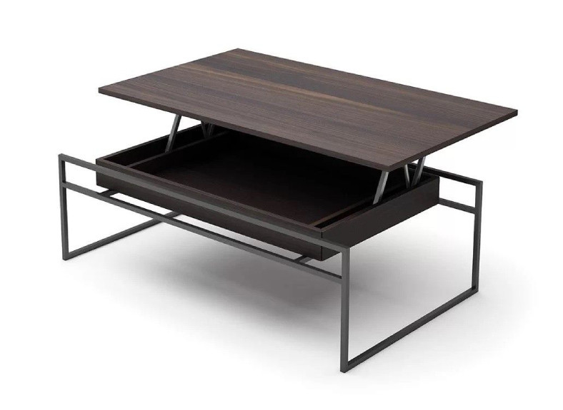 Mesa de centro elevable moderna de chapa natural en Valencia