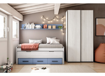 Cama compacta barata para dormitorio juvenil en Valencia