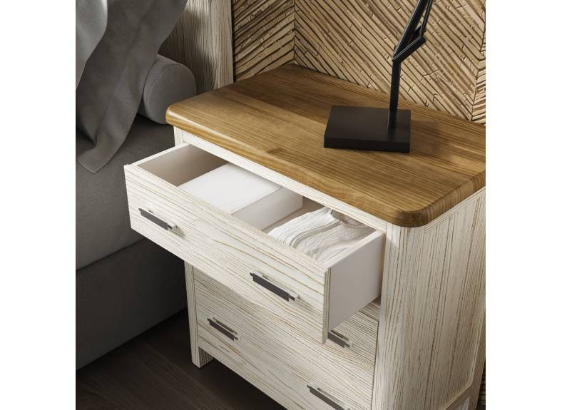 Dormitorios rústicos con cabecero y mesitas en Valencia