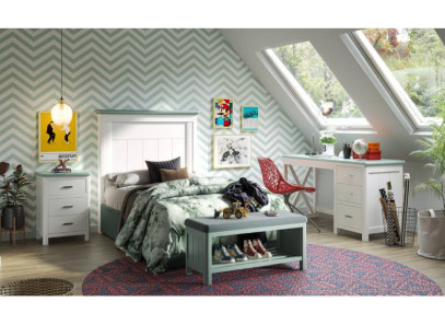 Dormitorio juvenil rústico de calidad al mejor precio en Muebles Intermobel Valencia