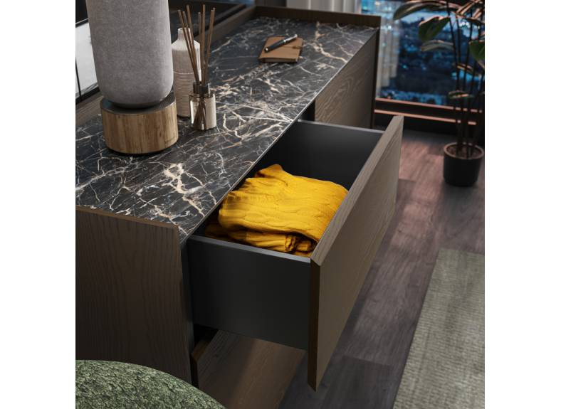 Dormitorio elegante de madera y de calidad al mejor precio en Muebles Intermobel, tu tienda de muebles en Valencia