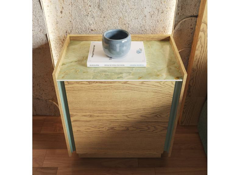 Mesita de noche en chapa para dormitorio al mejor precio en Valencia