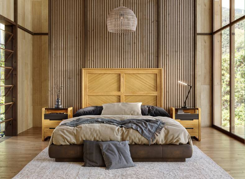 Composiciones de dormitorio rústicos en madera al mejor precio en Valencia