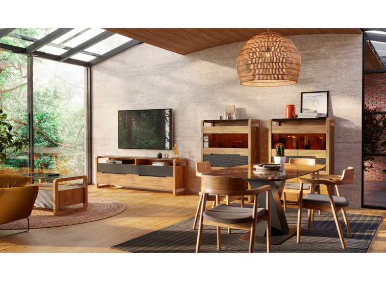 Composiciones completas de salón-comedor de madera en Valencia