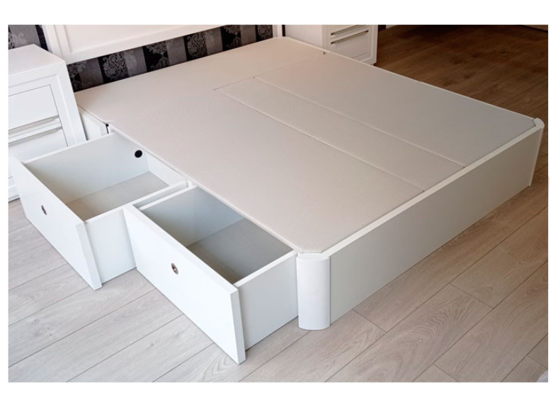 Canapé con cajones laterales extraibles