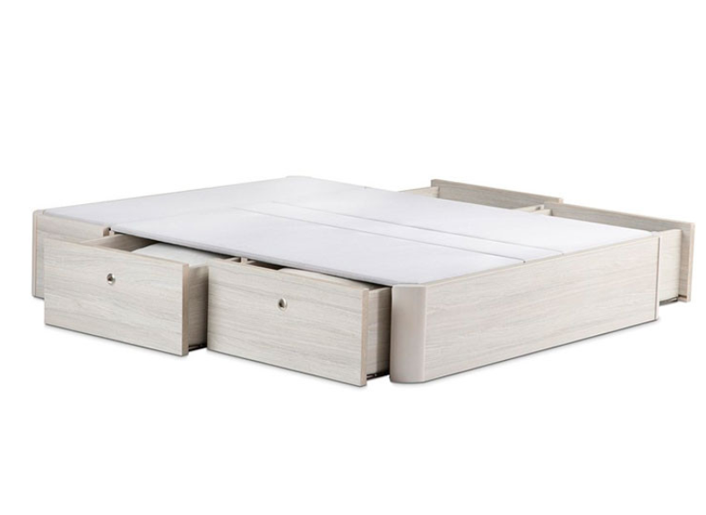 Canapé con cajones laterales de madera