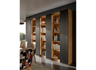 Librería de madera Praga de Grupo Seys en Muebles Intermobel, Valencia