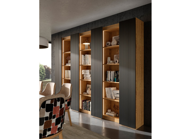 Librería de madera Praga de Grupo Seys en Muebles Intermobel, Valencia