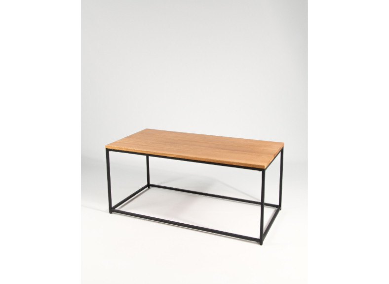 Mesa de centro de madera con patas metálicas barata en Valencia