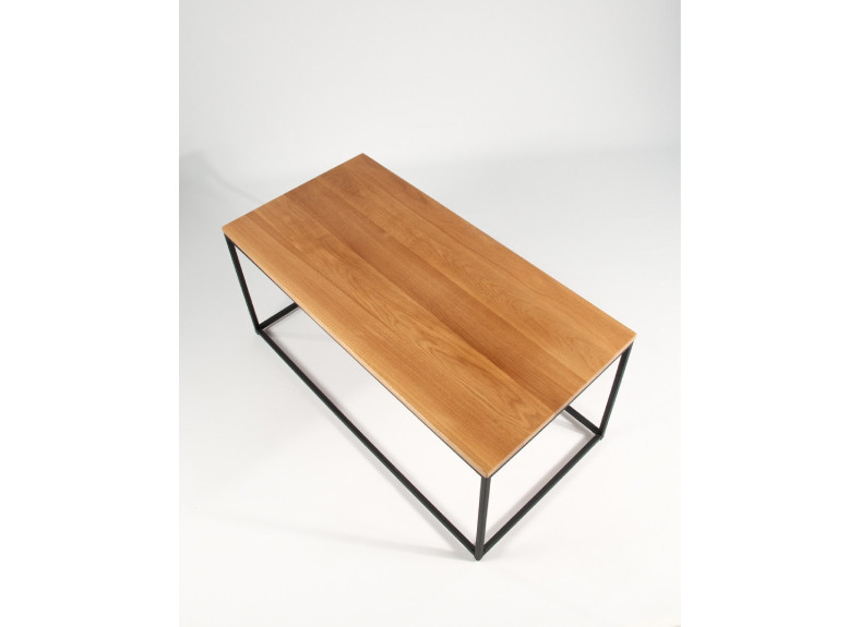 Mesa de centro de madera con patas metálicas barata en Valencia