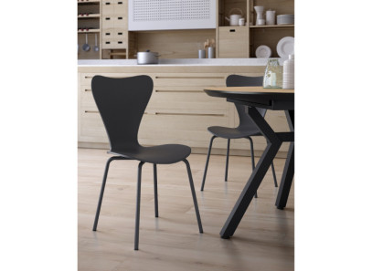 Silla para comedor o cocina de polipropileno y patas metálicas barata en Valencia