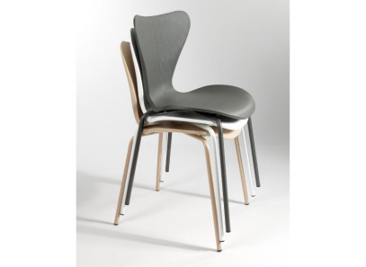 Silla para comedor o cocina de polipropileno y patas metálicas barata en Valencia